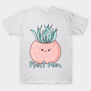 Cute Kawaii Succulent Plant Mom T-Shirt